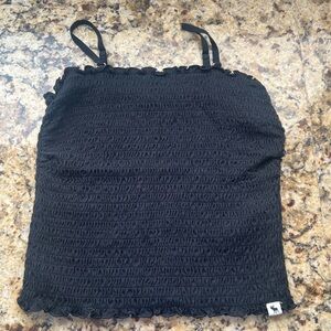 Abercrombie Black Smocked Tank Top